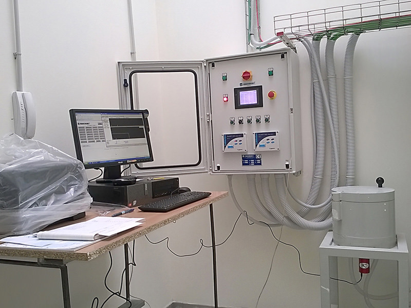 Radioactive wastewater treatment: Radioactive analyzer and elec. board